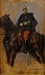 Militaire A Cheval by Ferdinand Victor Leon Roybet
