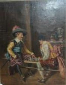 Two Cavaliers by Ferdinand Victor Leon Roybet