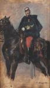 Le Militaire A Cheval by Ferdinand Victor Leon Roybet