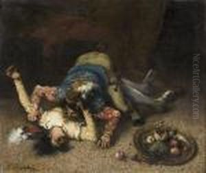La Rixe Des Pages by Ferdinand Victor Leon Roybet
