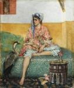 Femme Orientale Au Heron