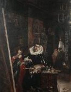 The Artist At Work by Ferdinand Victor Leon Roybet