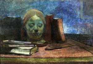 Mask and Books by Wladyslaw Slewinski
