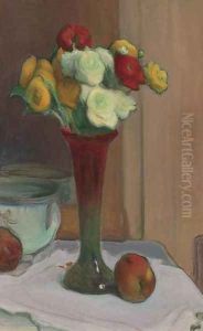 Flowers in a Vase by Wladyslaw Slewinski