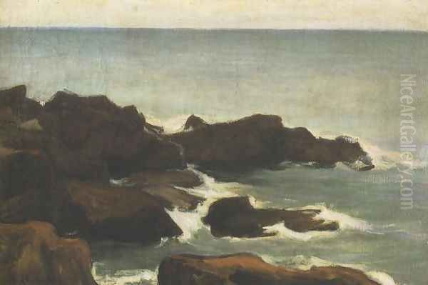 Sea with Lilac Rocks - view 1
