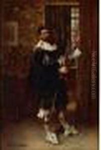Gentilhomme A La Lettre by Ferdinand Victor Leon Roybet