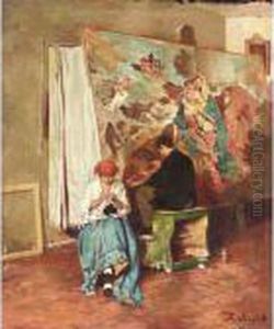 In The Studio by Ferdinand Victor Leon Roybet