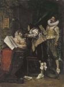 The Recital by Ferdinand Victor Leon Roybet