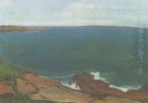 Marine Landscape with a Little Boat by Wladyslaw Slewinski