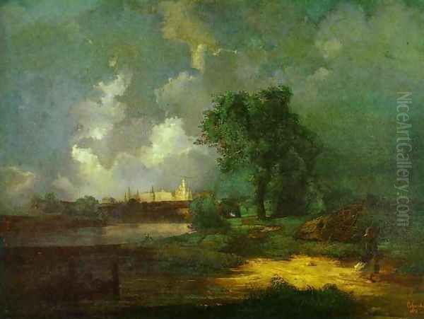 View of the Kremlin from the Krymsky Bridge in Inclement Weather (1851) by Alexei Kondratyevich Savrasov
