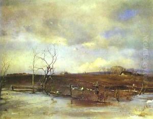 Spring, Kitchen Gardens (1893) by Alexei Kondratyevich Savrasov