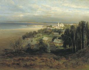 Monastery of Caves near Nizhny Novgorod (1871) by Alexei Kondratyevich Savrasov