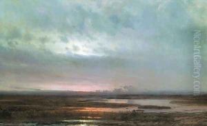 Sundown over a marsh, 1871 by Alexei Kondratyevich Savrasov
