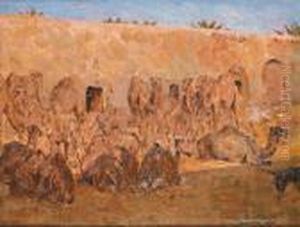 Ecole Russe 
Halte De Dromadaires A Biskra
