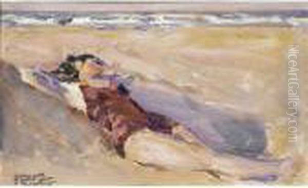 Sunbathing On The Beach - view 1