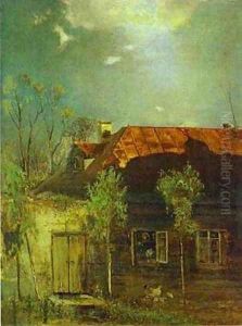A Provincial Cottage Spring 1878 by Alexei Kondratyevich Savrasov