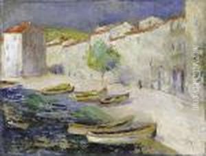 Lodzie Rybackie W Porcie Na Poludniu Francji, Lata 20. Xx W. by Jan Rubczak