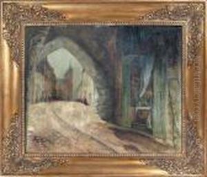 Widok Z Bramy Florianskiej W Krakowie by Jan Rubczak
