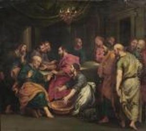 Christ Washing The Feet Of Saint Peter by (studio of) Rubens, Peter Paul