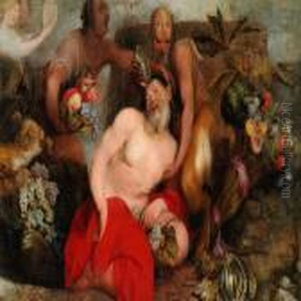 The Drunken Bacchus Surrounded - view 1