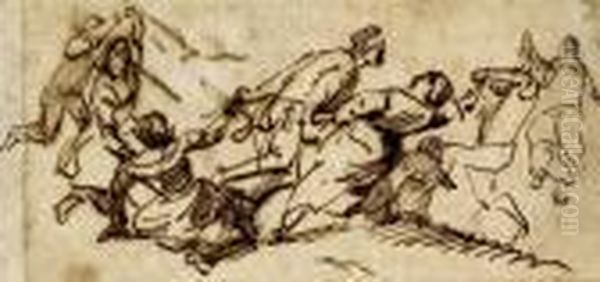 Study For A Figural Scene - view 1