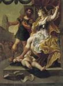Figures Gathered To Watch A Play, A Classical Building Beyond by (studio of) Rubens, Peter Paul