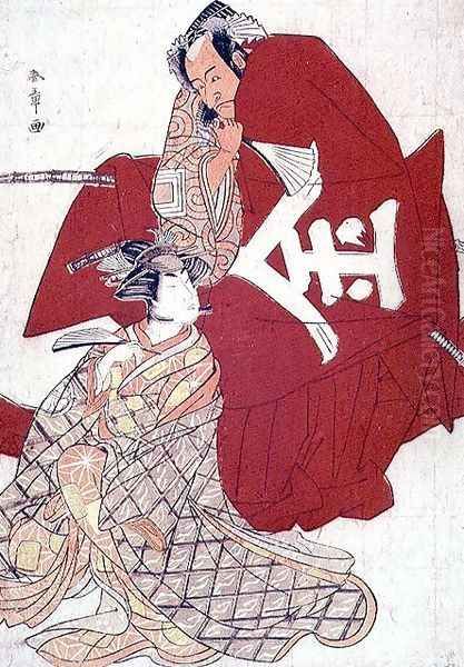 Ichikawa Danjuro V and Segowa Kikunojo, c.1770 - view 1