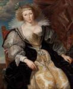 Sitz-portrait Seiner Zweiten Frau Helene Fourment by (studio of) Rubens, Peter Paul