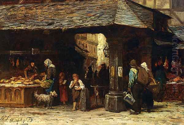 A Market Scene In Frankfurt - view 1