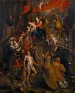 Die Madonna, Von Heiligen Verehrt by (studio of) Rubens, Peter Paul