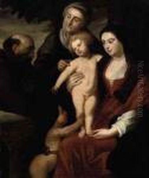 The Madonna And Child With Saint
Anne, The Infant Saint John Theevangelist And A Male Saint - view 1