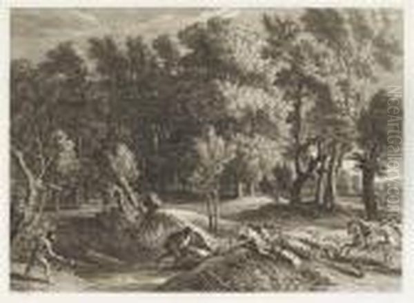 Landscape With A Boar Hunt - view 1