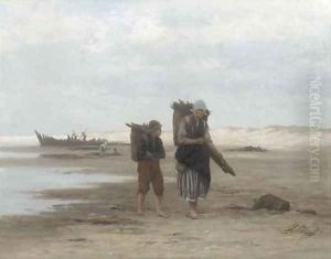 Strandjutters by Philippe Lodowyck Jacob Sadee