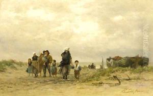 The arrival of the fleet by Philippe Lodowyck Jacob Sadee