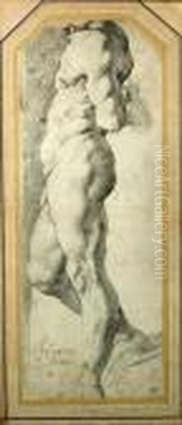 A Study Of A Standing Male Nude - view 1