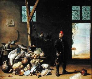 Peasant in an Interior or, Kitchen with a Still Life by Harmen van Steenwyck
