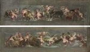 Procession Of Children And 
Amoretti With A Festoon And A Lion And A Bear Drawing A Chariot; And 
Procession Of Children And Amoretti With A Cornucopia