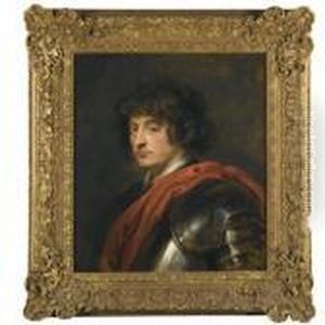 Portrait Of A Young Captain, Half Length, Wearing Armour And A Red Sash