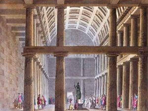 The Interior of the Parthenon, illustration from Le Costume Ancien ou Moderne by Jules Ferrario, engraved by G. Castellini, Milan 1821 by Alessandro Sanquirico