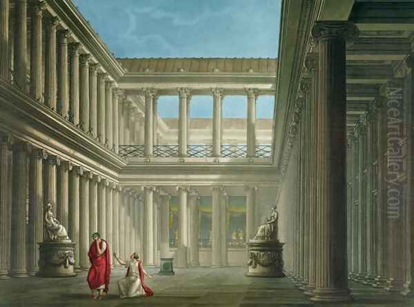 Interior of the Basilica in Pompeii, design for the opera LUltimo Giorno di Pompeii, 1827 - view 1