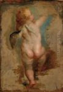 Schizzo Ad Olio Di Amorino Alato by (studio of) Rubens, Peter Paul