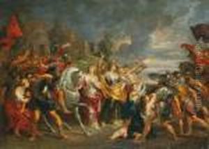 Il Ratto Delle Sabine by (studio of) Rubens, Peter Paul