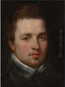 Portrait Of A Young Man Bust-length, In A Black Doublet With Awhite Lace Collar by (studio of) Rubens, Peter Paul