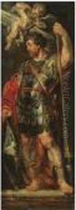 Study Of A Roman Hero Or Martyr Holding A Lance, Possiblylonginus