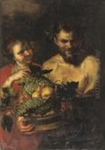 A Satyr Holding A Basket Of Fruit With A Girl By His Side by (studio of) Rubens, Peter Paul