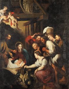Die Anbetung Der Hirten by (studio of) Rubens, Peter Paul