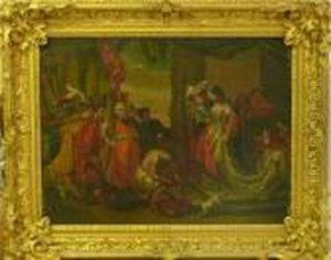 Allegorisk, Historisk Figurscen Med Hogattad Dam. by (studio of) Rubens, Peter Paul