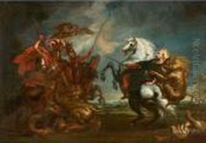 Die Lowenjagd Alexanders Des Grosen by (studio of) Rubens, Peter Paul