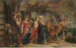 The Flight Of Lot And His Daughters From Sodom by (studio of) Rubens, Peter Paul