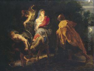 The Flight Into Egypt by (studio of) Rubens, Peter Paul